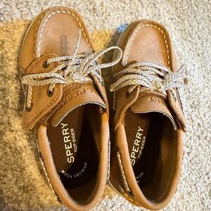 Sperry Kids Gamefish Jr Tan Boat Shoes